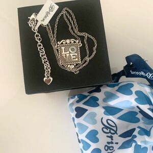 Brighton Live Shine Silver Plated Necklace Square Pendant 16”